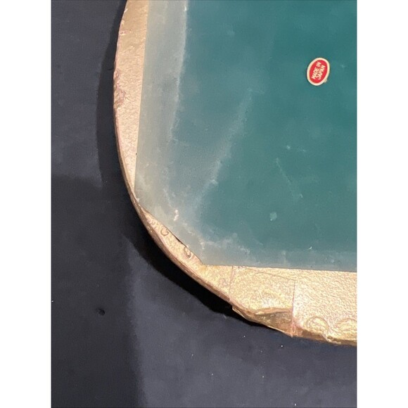 Gold Gilt Ornate Plaster Wall Mirror Rococo Baroque Style Oval Small Vintage - Picture 13 of 16